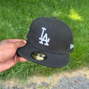 New Era Black and White LA Cap